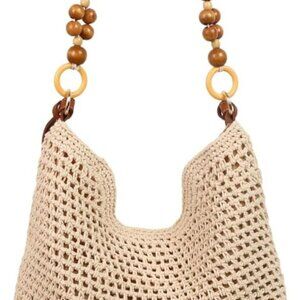 Straw Beach Bag Women Large Tote Casual Purse Summer Travel Crossbody